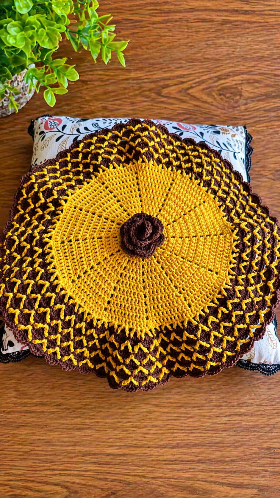 Sunflower Thalposh / Thali Cover (Doily)