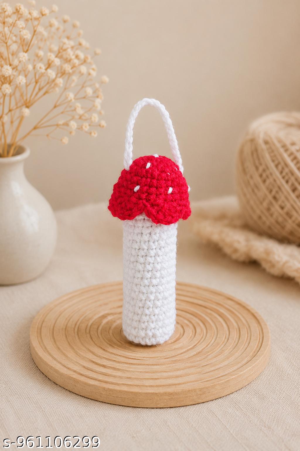 Mushroom Lip Balm Holder / Lipstick Keychain Charm